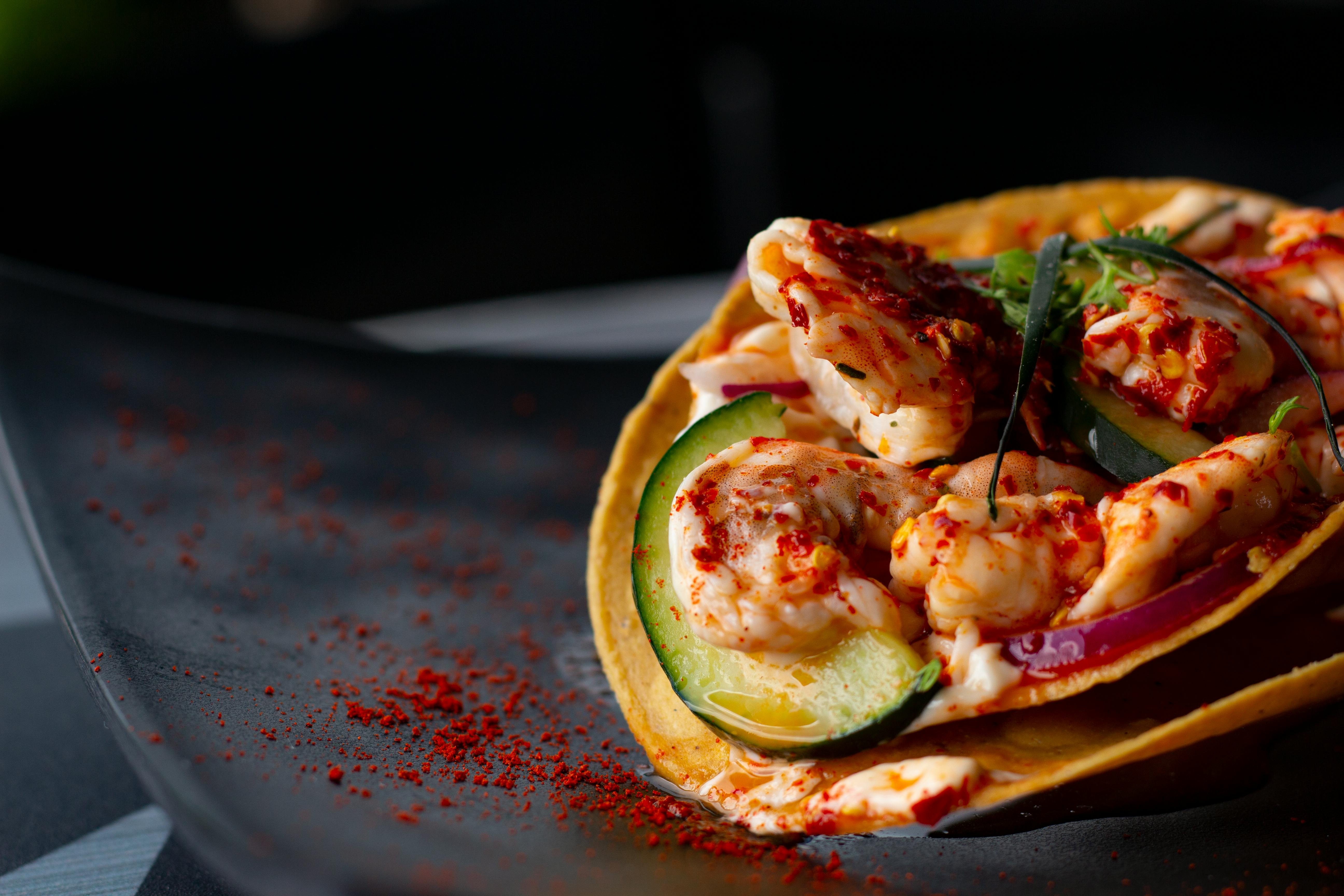 Fiery Pellet-Grilled Shrimp Tacos with BLATOMIC Precision